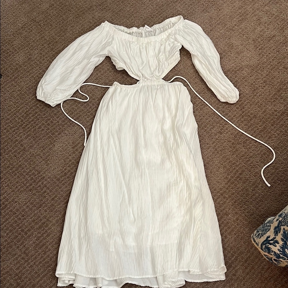 White Off-Shoulder Maxi Dress